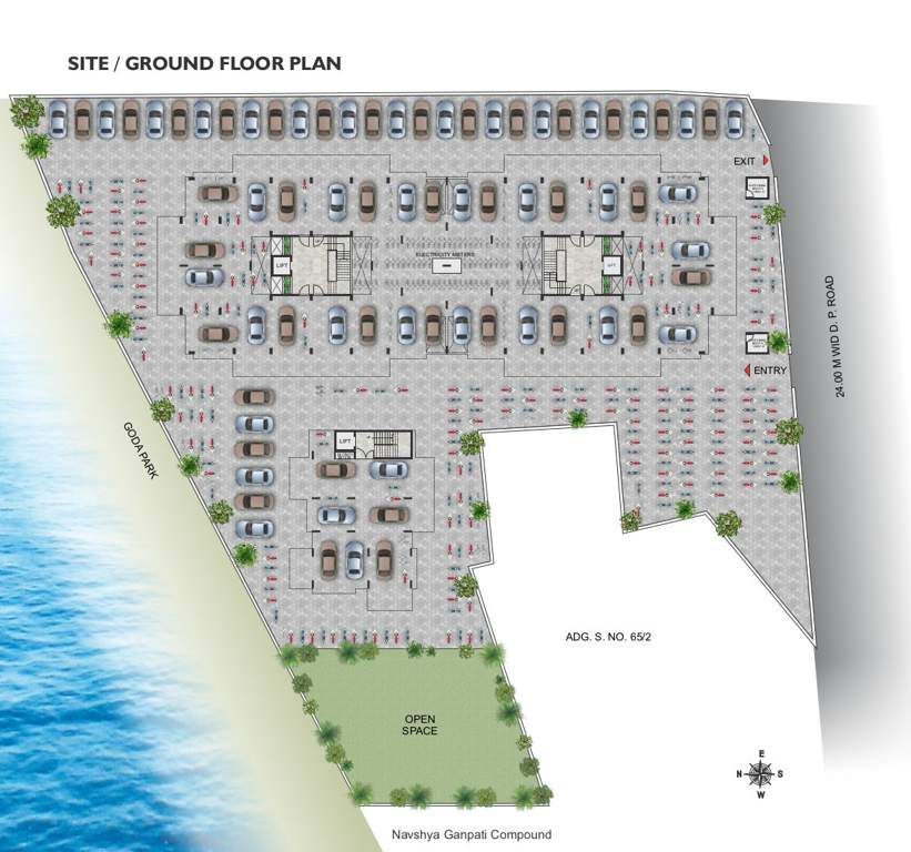  riviera tower Cluster Plan