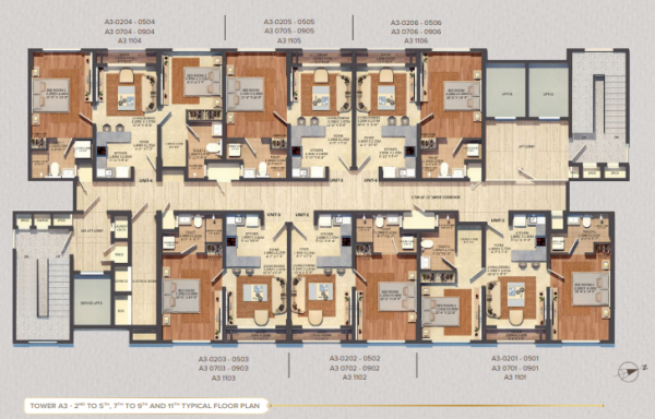 Tower 1 Cluster Plan residences Tower 1 Cluster Plan