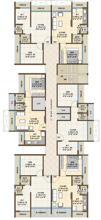  exotica Cluster Plan for 1st Floor