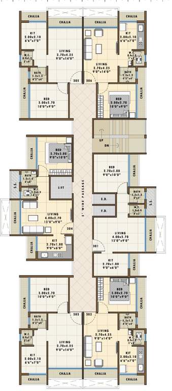  exotica Cluster Plan for 3rd Floor