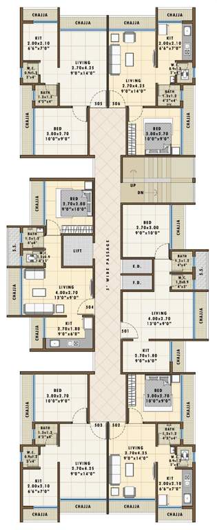  exotica Cluster Plan for 5th Floor