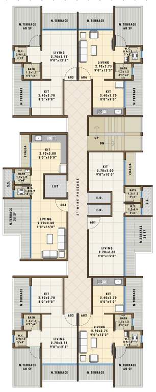  exotica Cluster Plan for 6th Floor