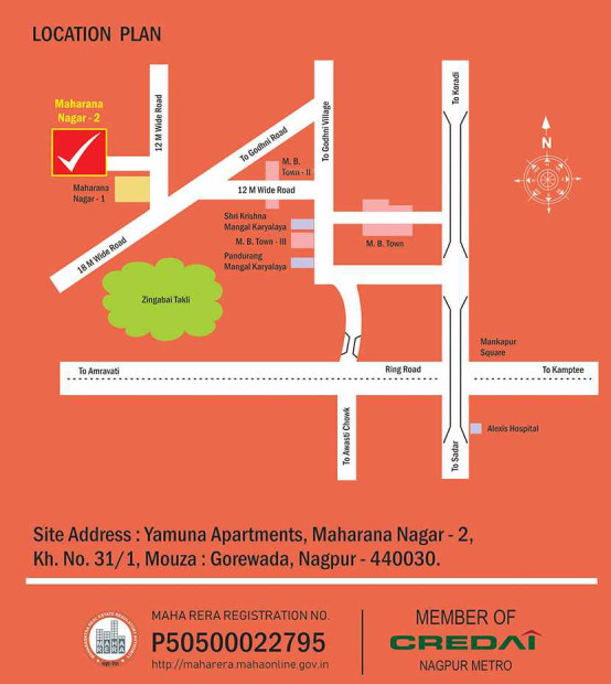  yamuna apartments Location Plan