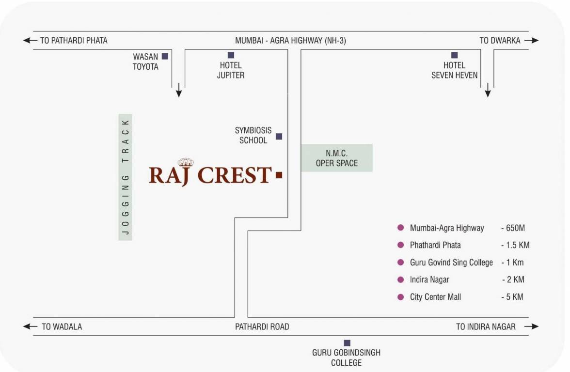raj crest Location Plan
