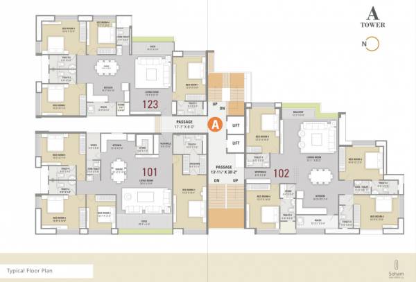 Typical Cluster Plan residency-phase-ii-building-a-and-f Typical Cluster Plan