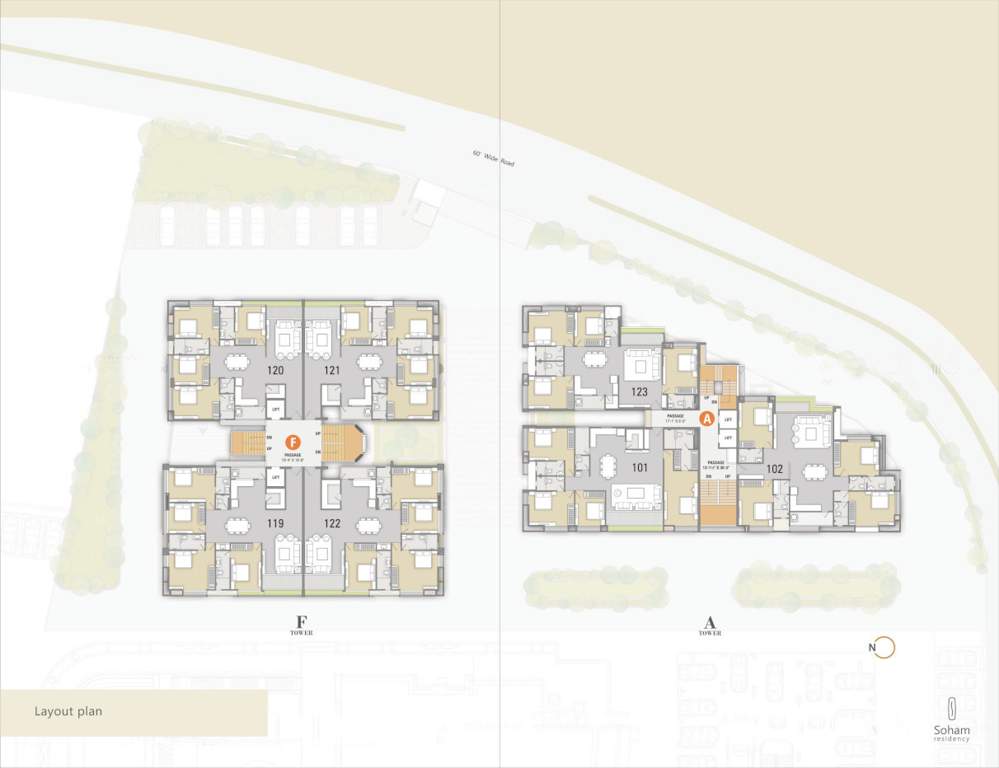  residency phase ii building a and f Layout Plan