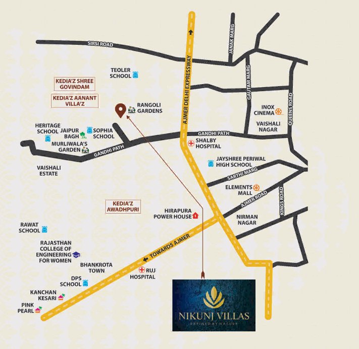  nikunj villas phase i Location Plan