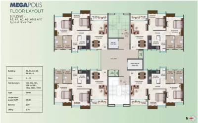  megapolis-serenity Typical Floor Plan for 3,4,5,8 & 9