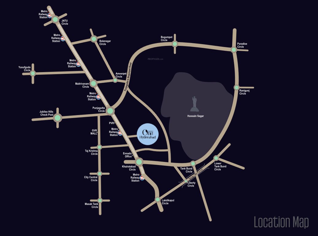  one hyderabad Location Plan