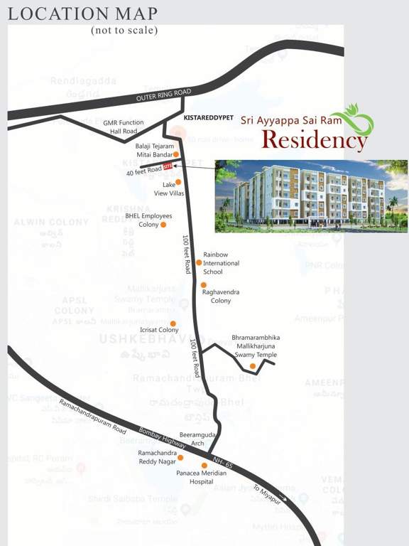  sri ayyappa sairam residency Location Plan