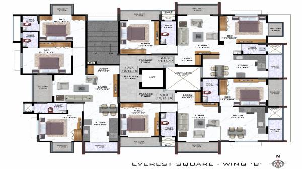  everest-square-b-c Everest Square B Cluster Plan