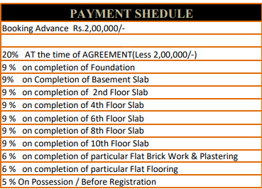 vaibhav Construction Linked Payment (CLP) Payment Plan