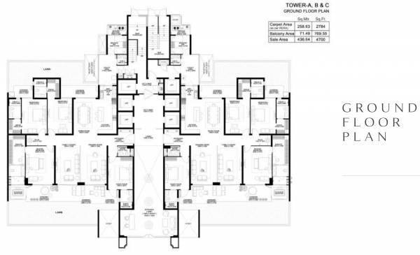  dynasty A, B, C Cluster Plan For Ground Floor