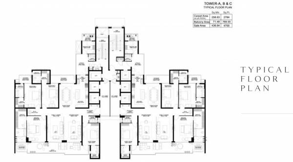  dynasty A, B, C Typical Cluster Plan