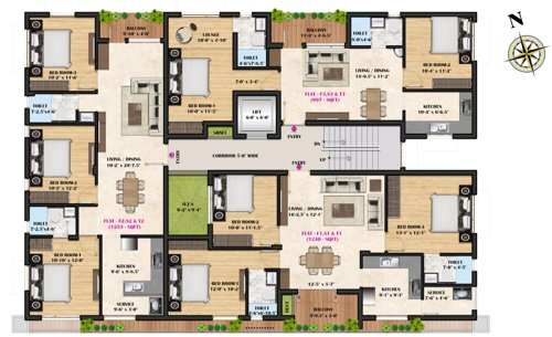  kalyan Kalyan Cluster Plan from 1st to 3rd Floor