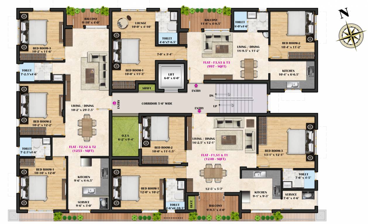  kalyan Kalyan Cluster Plan from 1st to 3rd Floor