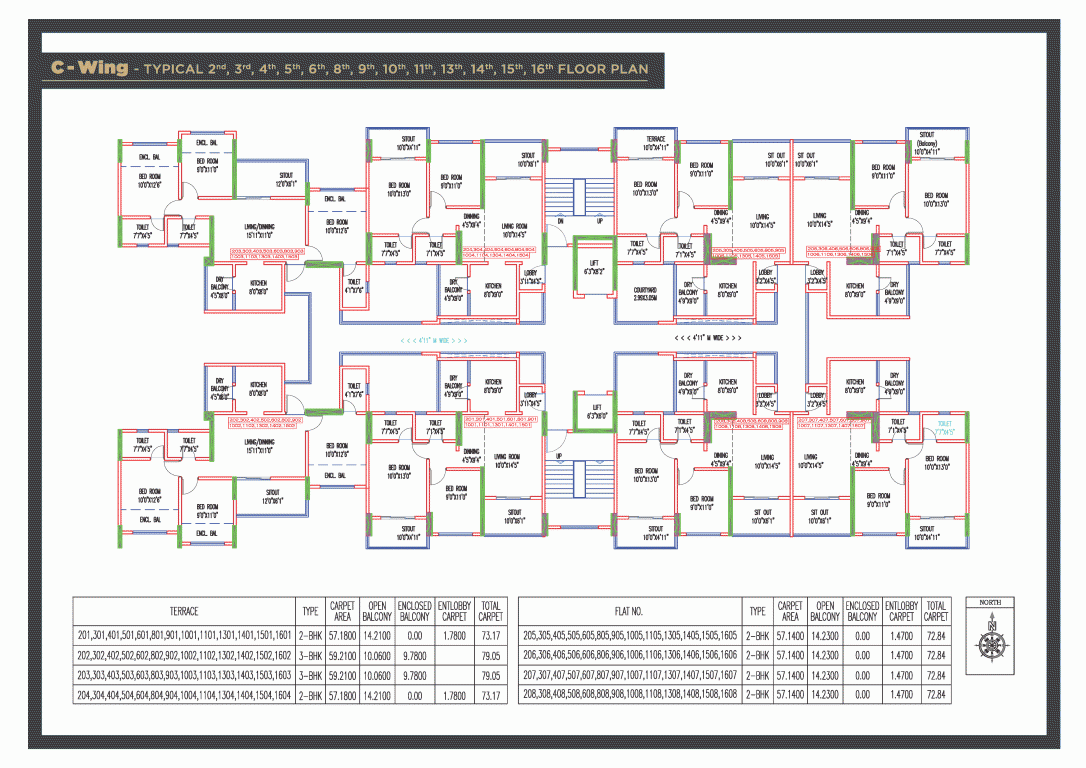 hermosa casa Tower 1 Cluster Plan
