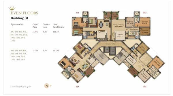  princetown-royal Tower 1 Cluster Plan for Even Floor