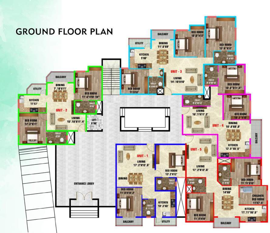  royal orchid Royal Orchid Cluster Plan for ground Floor
