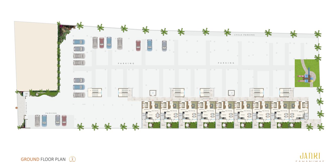  janki sahaniwas Cluster Plan for Ground Floor