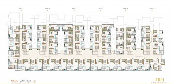  janki-sahaniwas Cluster Plan for Typical Floor