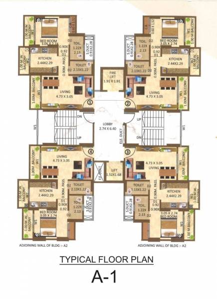  palm-vista-a1-&-a2 Cluster Plan