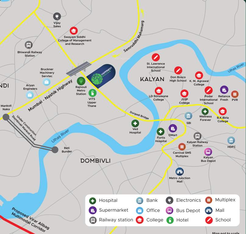  happinest kalyan project b Location Plan