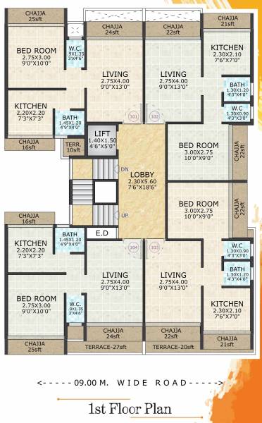  niwas Cluster Plan for 1st Floor