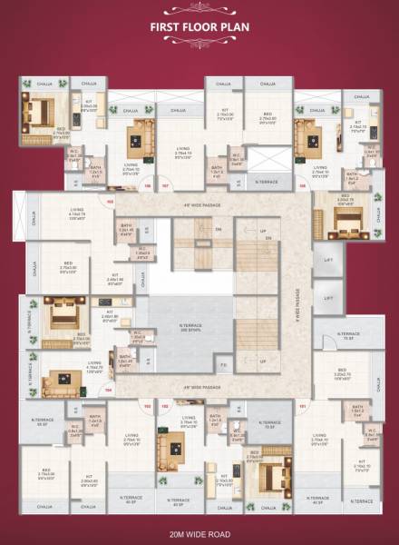  precious-emerald Cluster Plan for 1st Floor