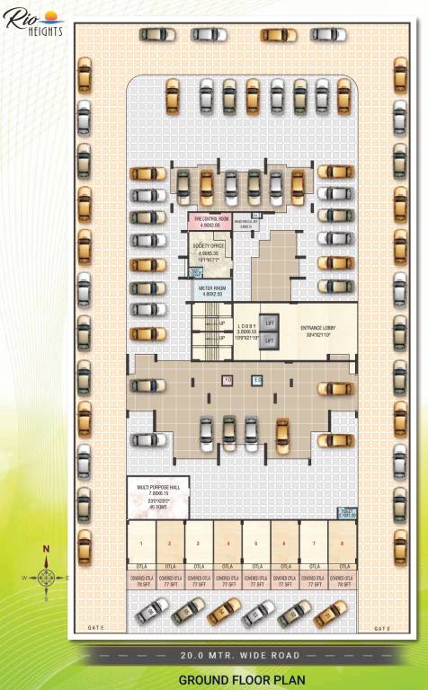  heights Heights Cluster Plan for ground Floor
