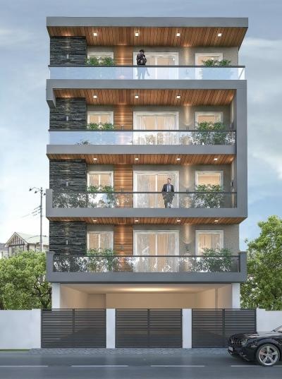 Elevation lamba-floors-rohini-sector-25 Elevation