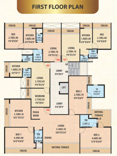  plaza Cluster Plan for 1st Floor