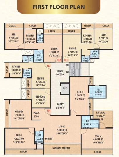  plaza Cluster Plan for 1st Floor