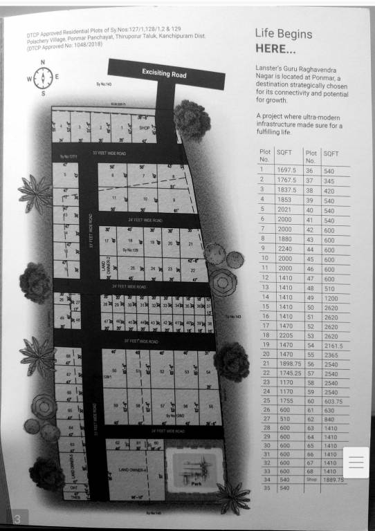  nagar at omr Layout Plan