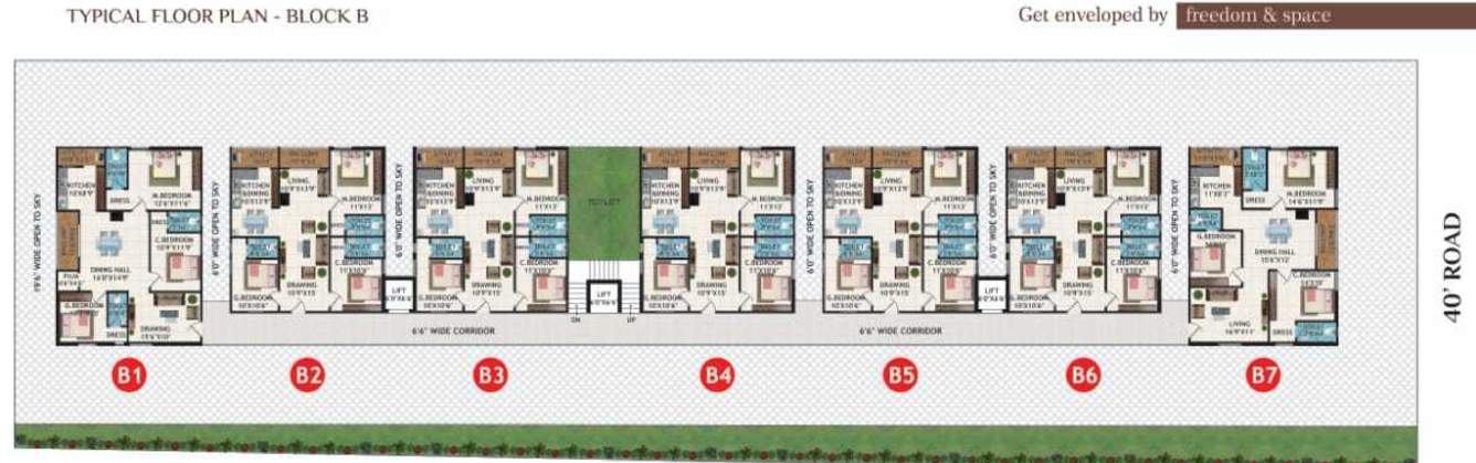  residency Cluster Plan for ground Floor
