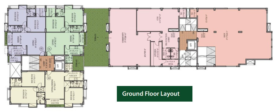  residency Cluster Plan for ground Floor
