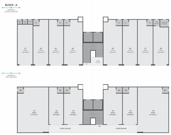  pushkar-sky Tower A Cluster Plan from ground to 1st Floor