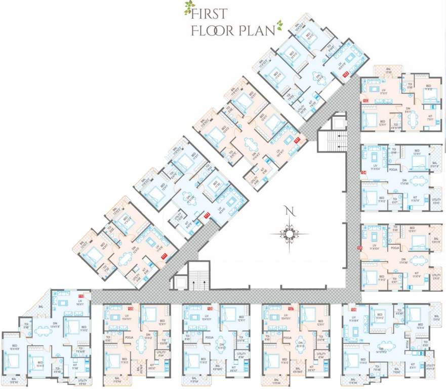  green fields Aryav Green Fields Cluster Plan for 1st Floor