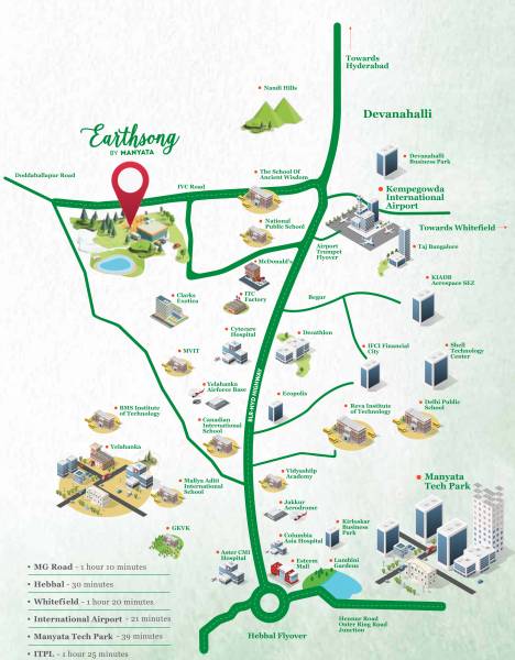 Location Plan earthsong-by-manyata-phase-2 Location Plan