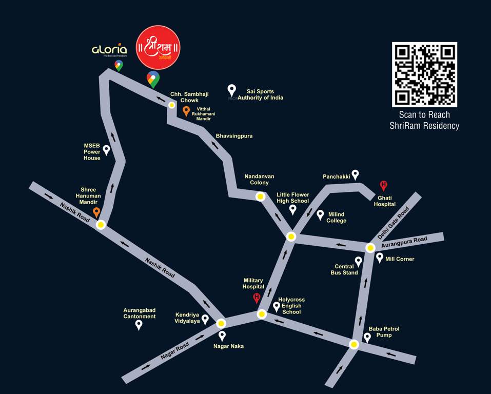  shriram residency Location Plan
