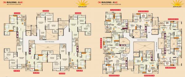  aryavat G And H Cluster Plan For Typical Floor Plan