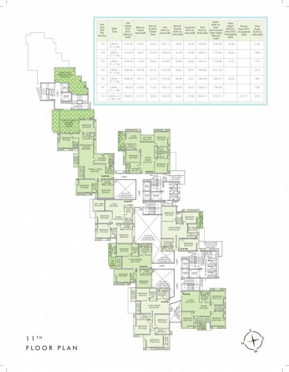  the sky lake Cluster Plan