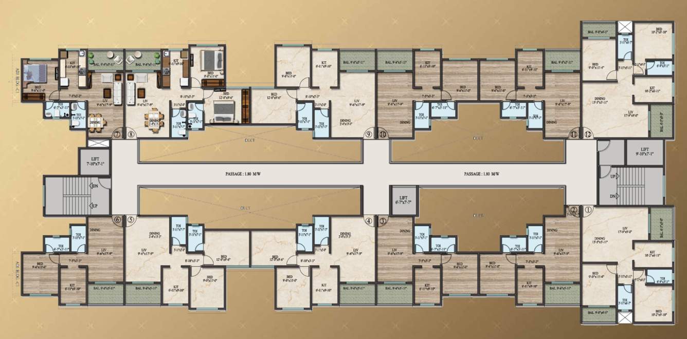  millennium city phase i 2 Cluster Plan For B1 Block From 1st To 14th Floor