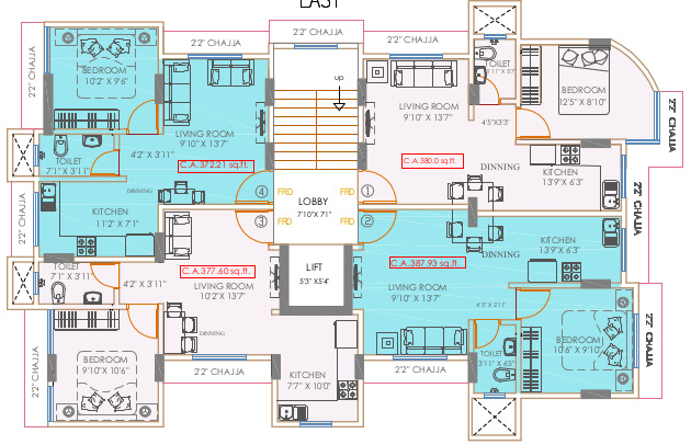  pride Cluster Plan from 2nd to 6th Floor