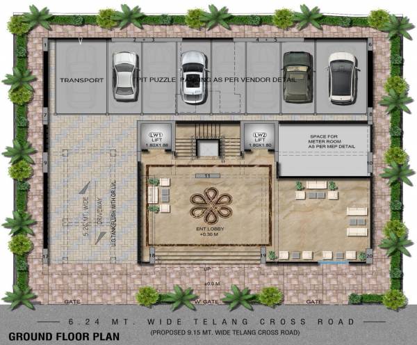  sadhana-building Cluster Plan for Ground Floor