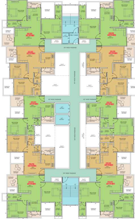  yuva building d Cluster Plan