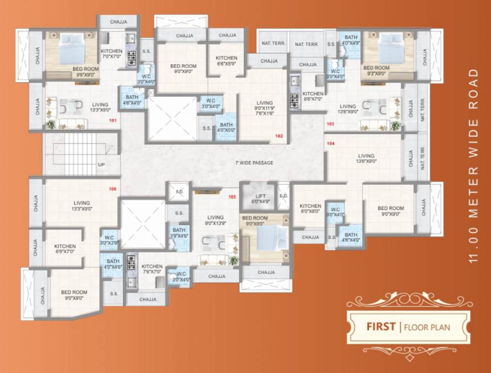  s m royal avenue Cluster Plan for 1st Floor