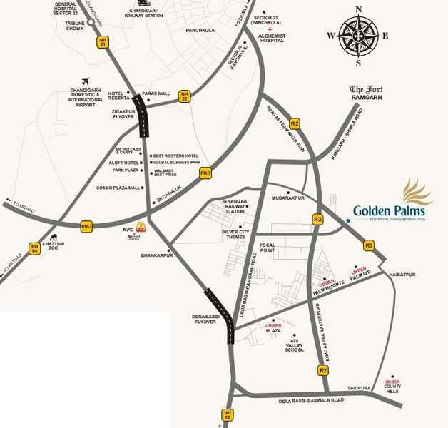  golden palms villa Location Plan