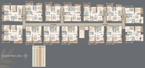  trillium Trillium Cluster Plan for Typical Floor