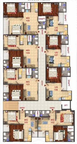 krishna apartment Cluster Plan